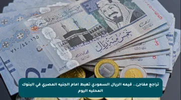 تراجع مفاجئ.. قيمة الريال السعودي تهبط أمام الجنيه المصري في البنوك المحلية اليوم